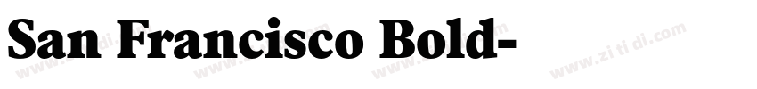 San Francisco Bold字体转换